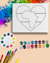 Paint Party Kit - Canvas - Africa Heart