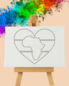 Paint Party Kit - Canvas - Africa Heart