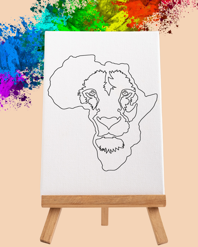 Paint Party Kit - Africa's Lion