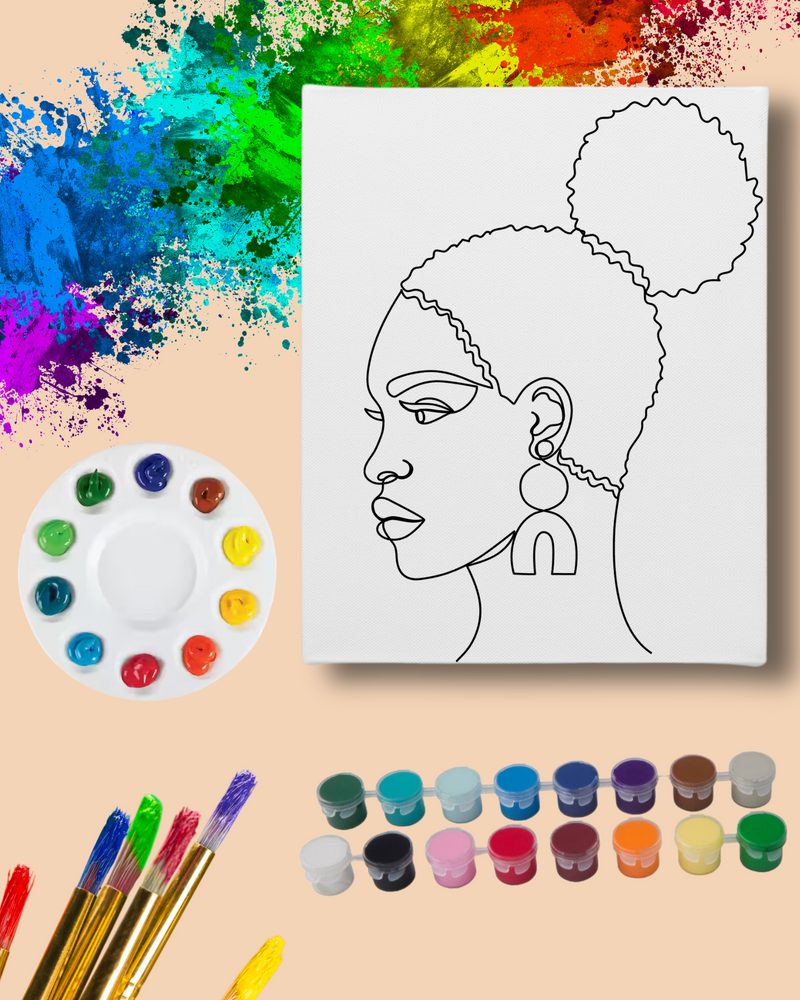 Paint Party Kit - Afro Puff