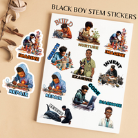 Black Boy STEM Sticker Pack