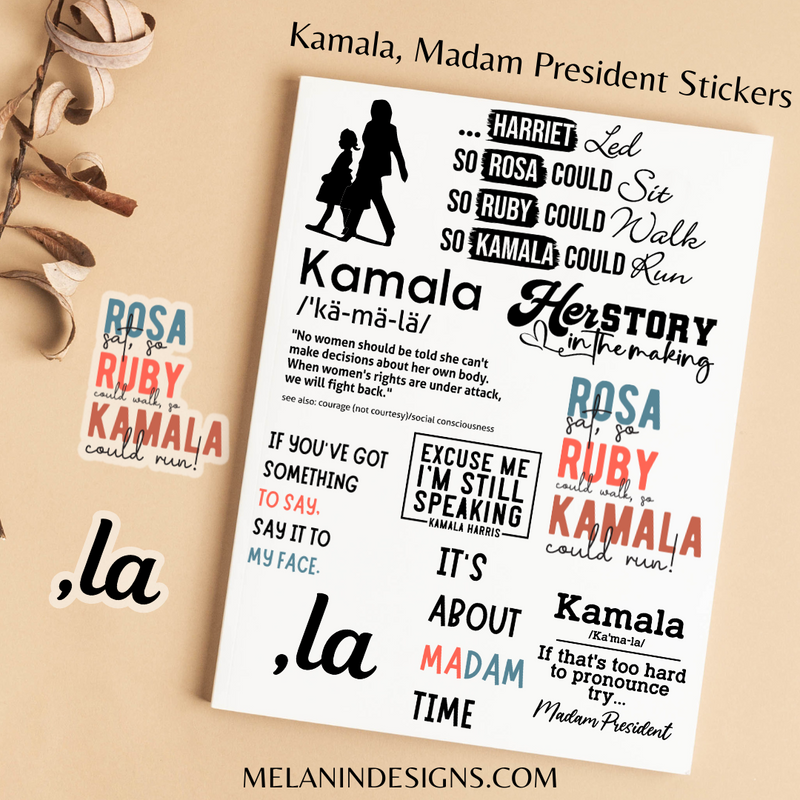 Kamala Harris Madam President Sticker Pack