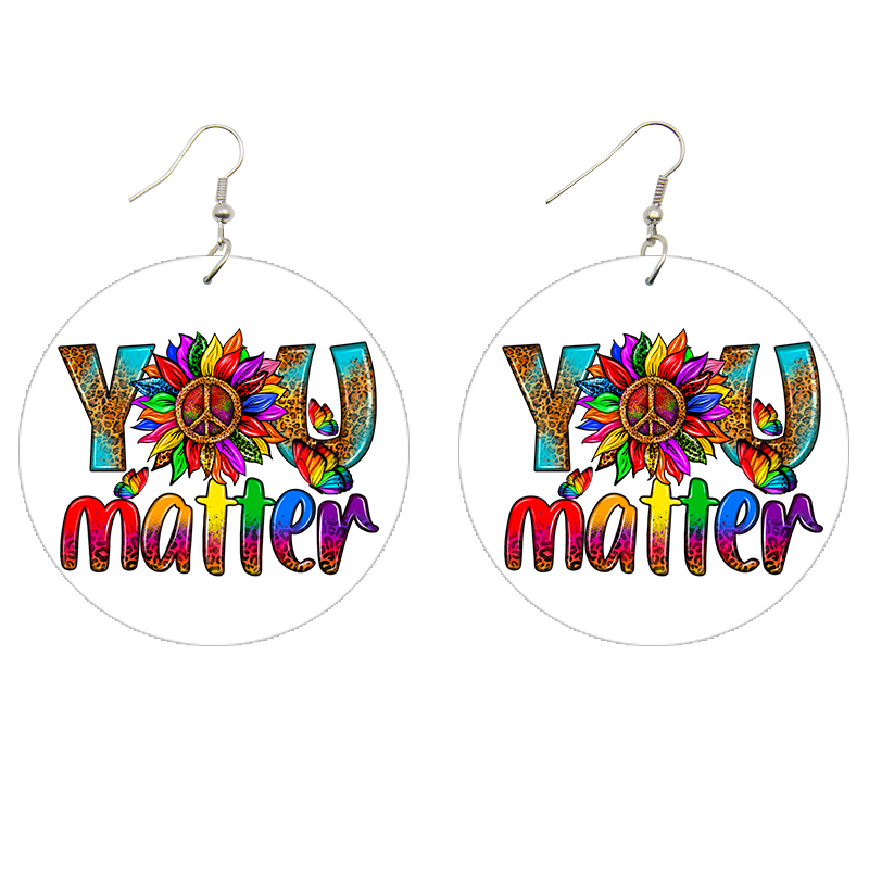 You Matter LGBTQIA+ Wooden Earrings