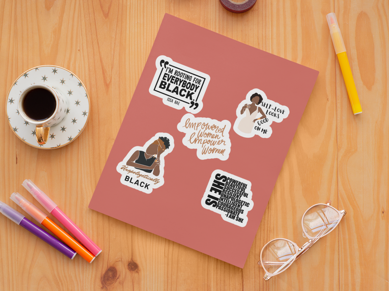 Black Woman Affirmation Sticker Pack