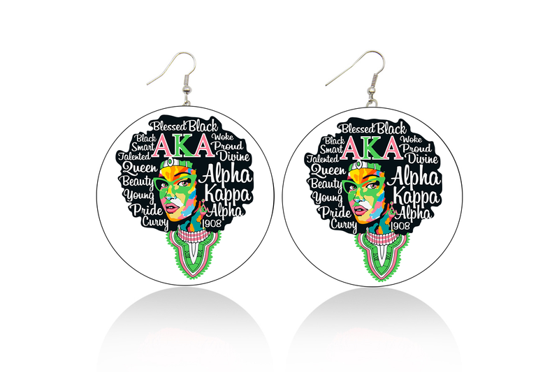 AKA Wooden Earrings (White)