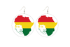 African Beauty Queen (White) Wooden Earrings