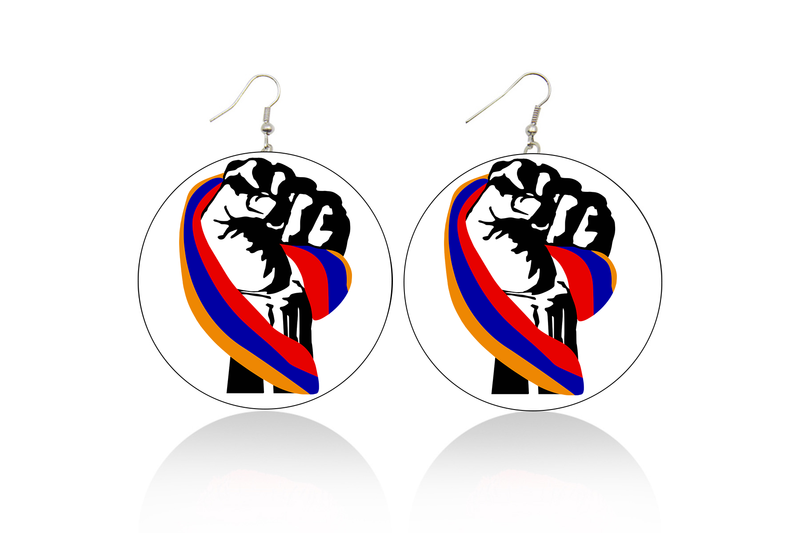 Armenia Strong Wooden Earrings