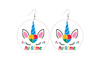 Au-Some Unicorn Wooden Earrings (Kids/Tween - 5cm)