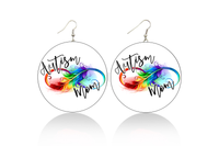 Autism Mom Infinity Wooden Earrings (Adults - 6cm)