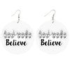 Believe ASL Wooden Earrings