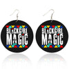 Colorful Black Girl Magic Wooden Earrings - Shades of My Melanin LLC