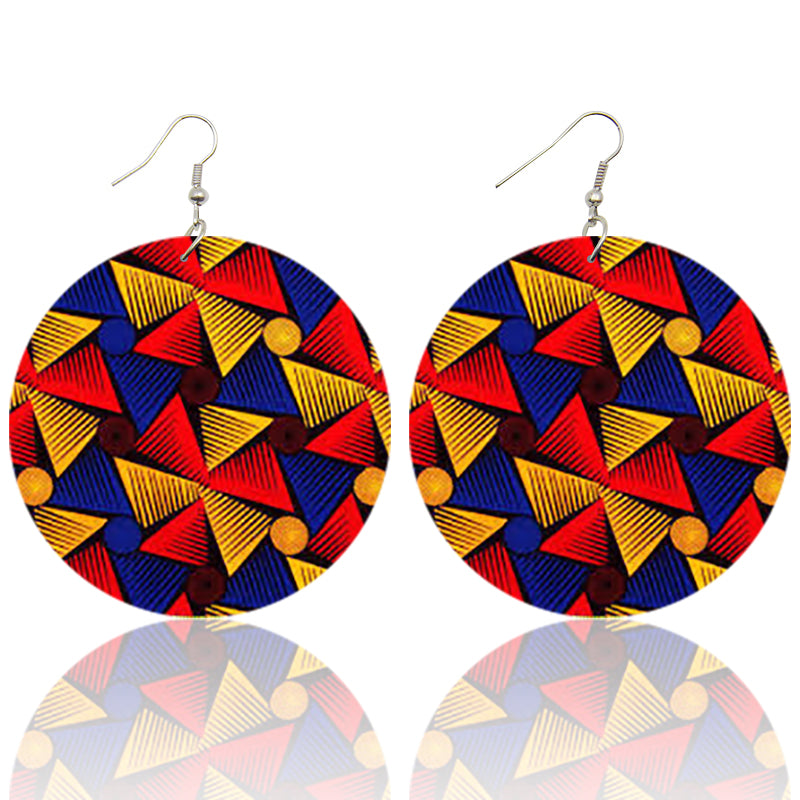 Geometric Gems Wooden Earrings