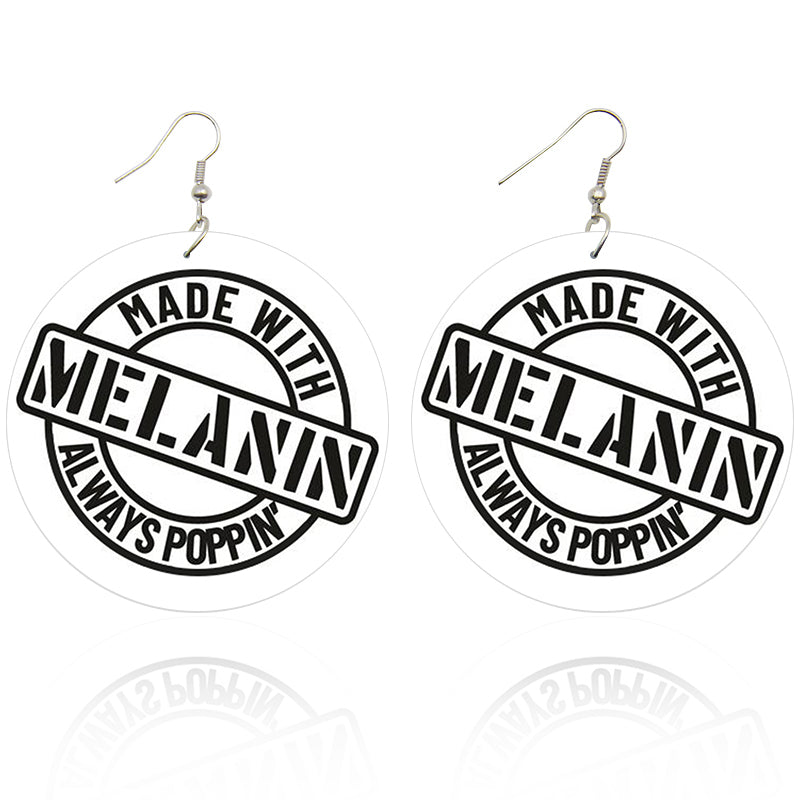 Made With Melanin Wooden Earrings