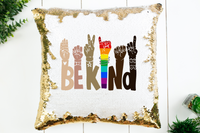 Be Kind Sequin Pillow