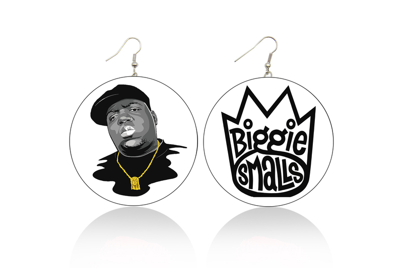 Biggie Smalls Wooden Earrings