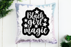 Black Girl Magic Sequin Pillow