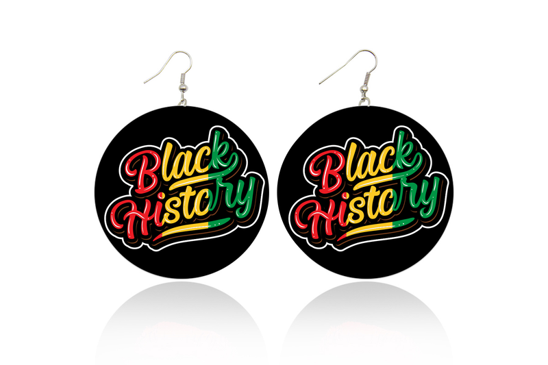 Black History Wooden Earrings