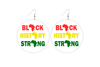 Black History Strong Wooden Earrings