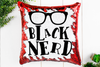 Black Nerd Sequin Pillow