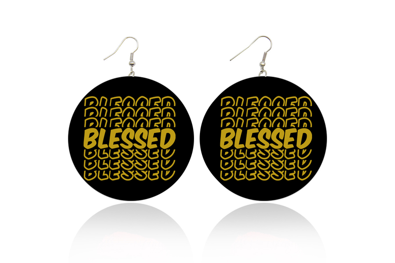 Blessed Wooden Earrings