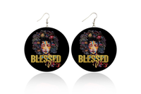 Blessed Vibes Wooden Earrings