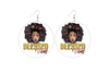 Blessed Vibes Wooden Earrings