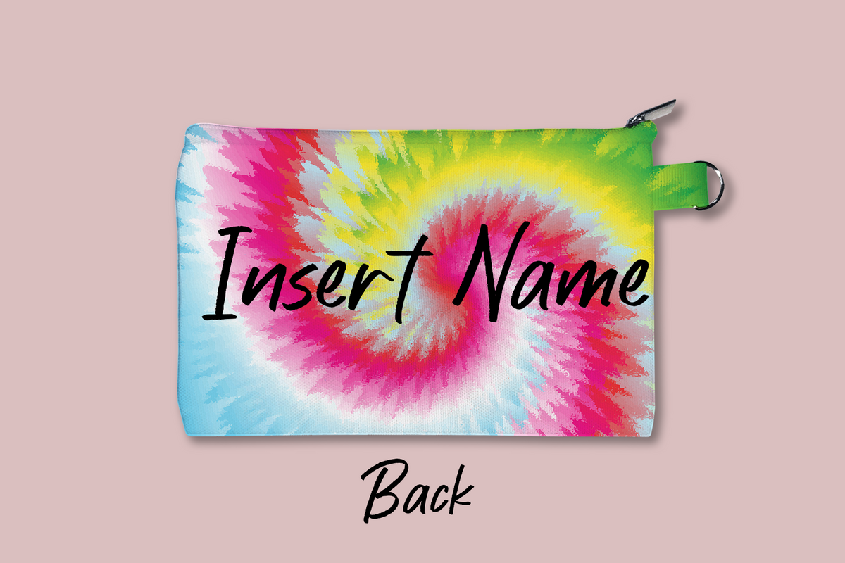 She is Strong Fierce Brave Full of Fire Tie-Dye Personalized Cosmetic Bag