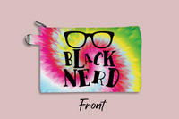 Black Nerd Personalized Cosmetic Bag