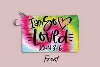 I'm So Loved (John 3:16) Personalized Cosmetic Bag