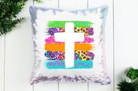 Cross Sequin Pillow