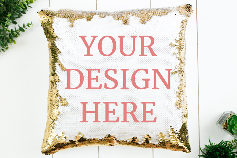 Custom Design Sequin Pillow