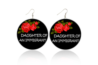 Daughter of an Immigrant Wooden Earrings