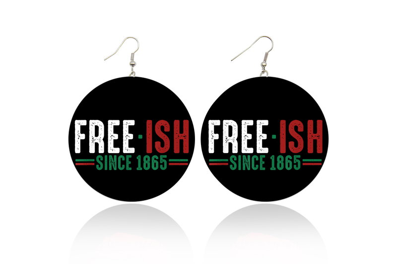 Free-ish Juneteenth Wooden Earrings