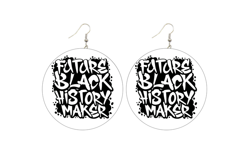 Future Black History Maker Wooden Earrings