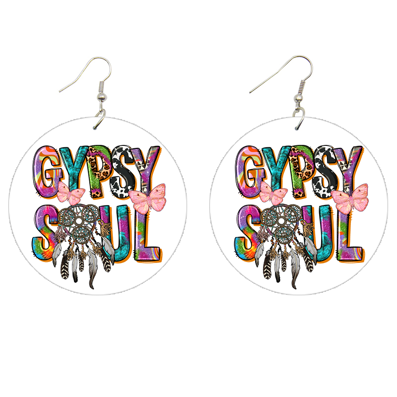 Gypsy Soul Wooden Earrings