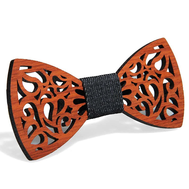 Sophisticated Wooden Bow Tie