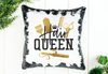 Hair Queen Hairstylist Sequin Pillow