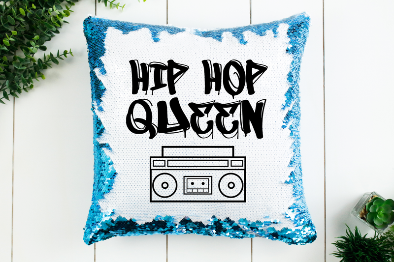 Hip Hop Queen Sequin Pillow