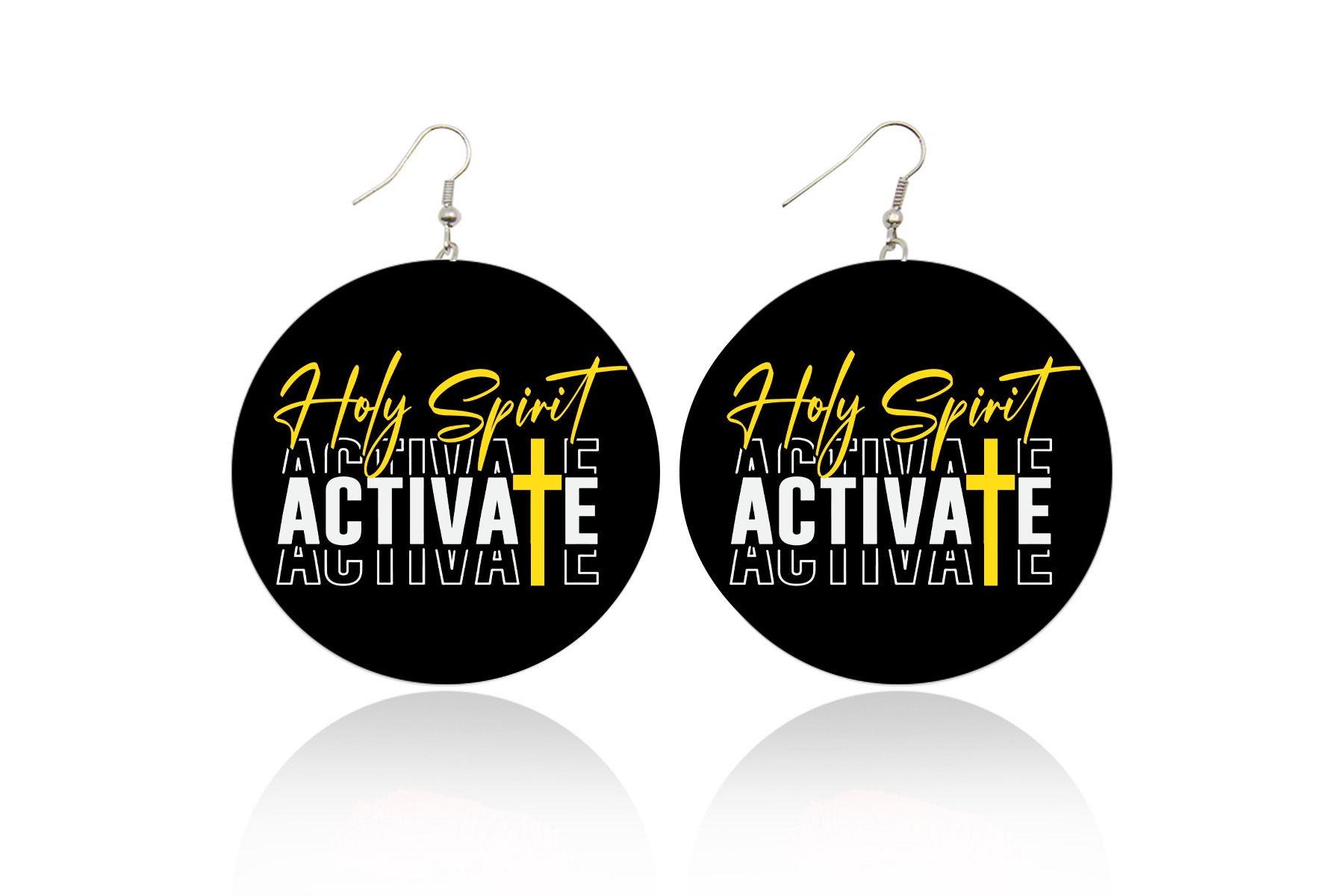Holy Spirit Activate Wooden Earrings