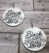 Black, Classy, and Sassy Wooden Earrings