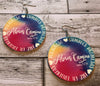 Abres Camino Tye-Die (Isaias 43:16) Wooden Earrings