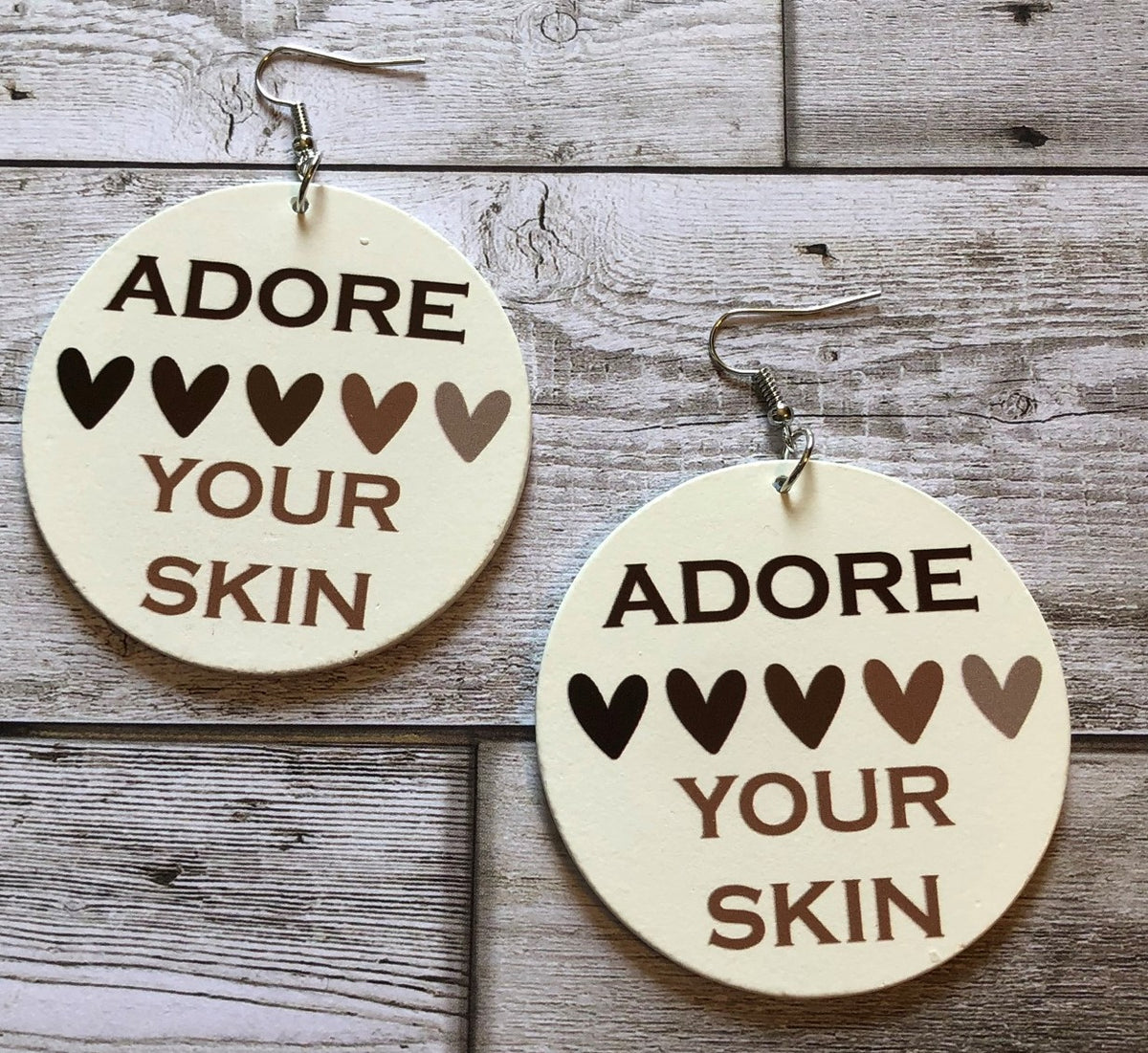 Adore Your Skin Wooden Earrings