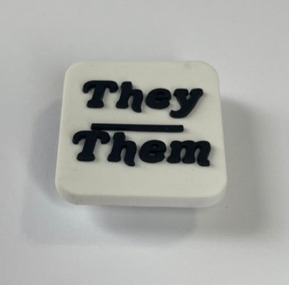 They Them Pronoun Shoe Charm