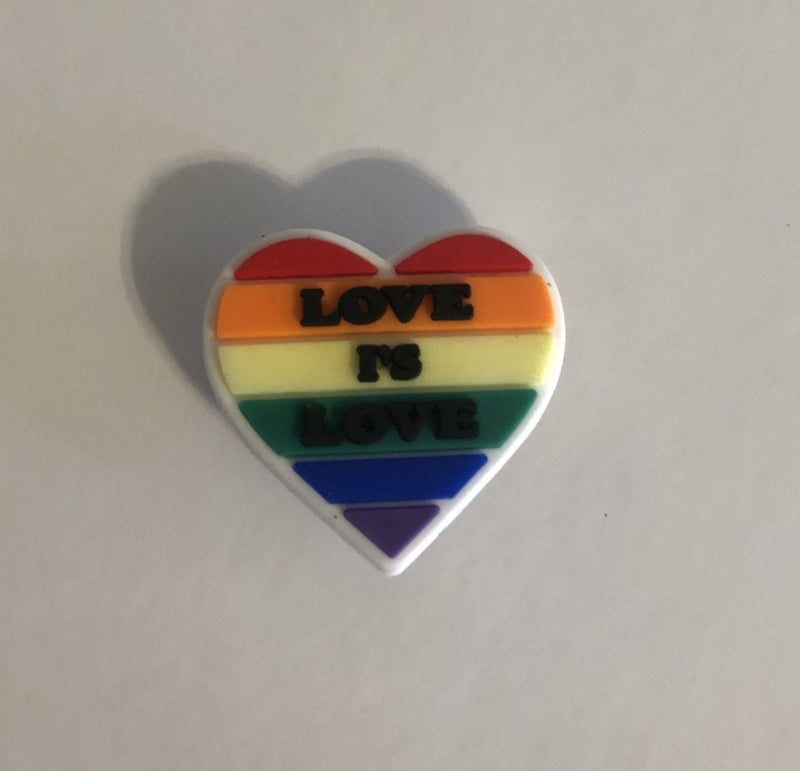 Love is Love Shoe Charm