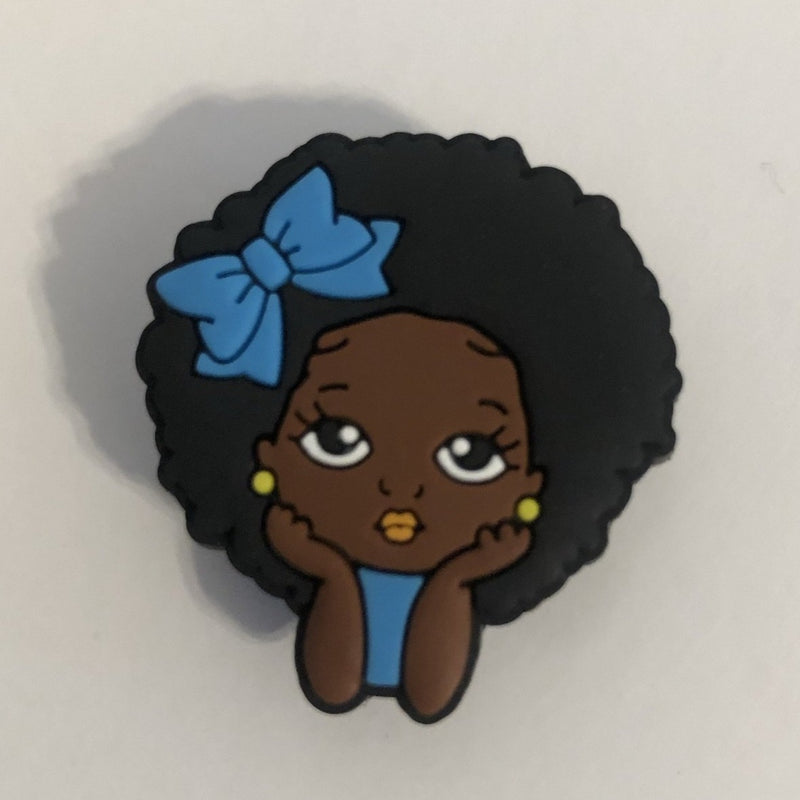 Princess Afro Shoe Charm