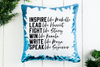 Inspire, Lead, Fight Sequin Pillow