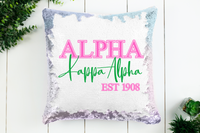 AKA Est. 1908 Sequin Pillow