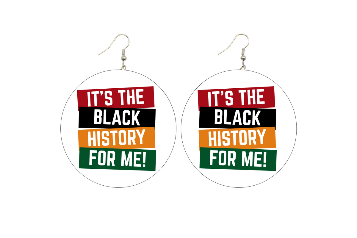 It's The Black History For Me Wooden Earrings