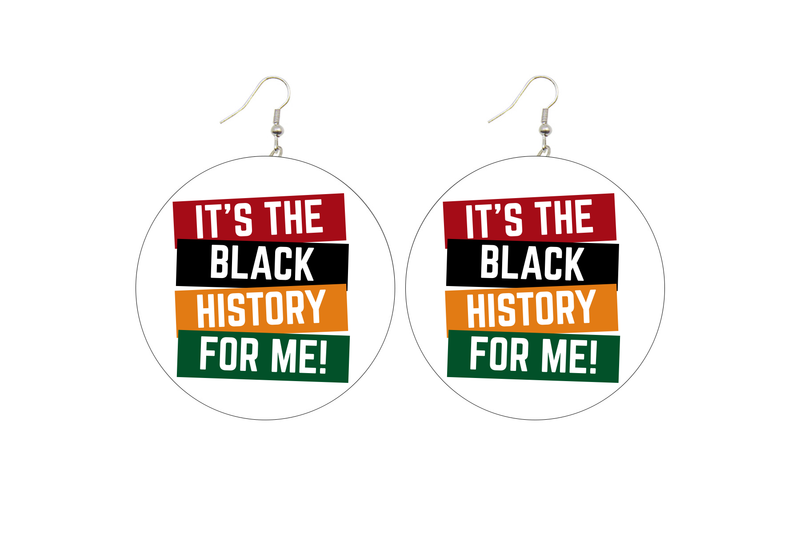 It's The Black History For Me Wooden Earrings