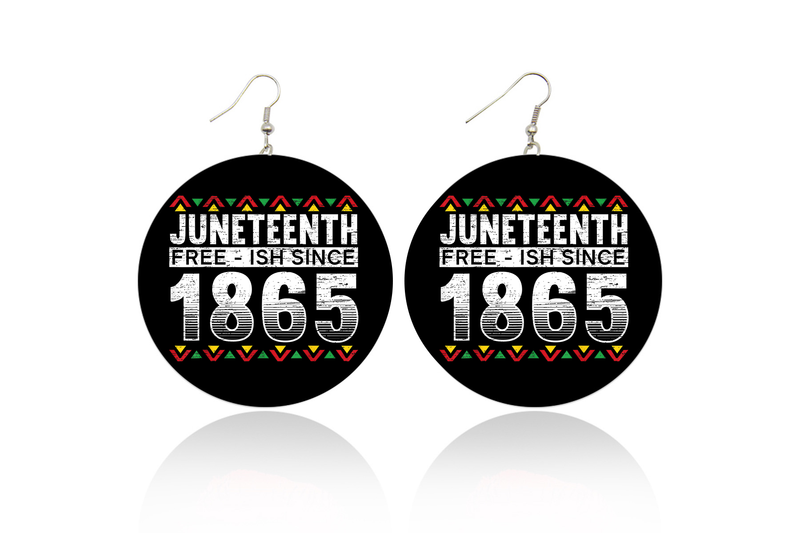 Juneteenth Free-ish Wooden Earrings